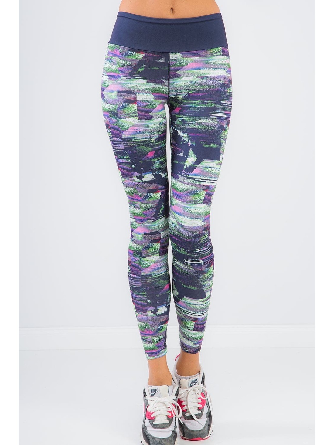 Purple leggings with patterns H001 - Online store - Boutique